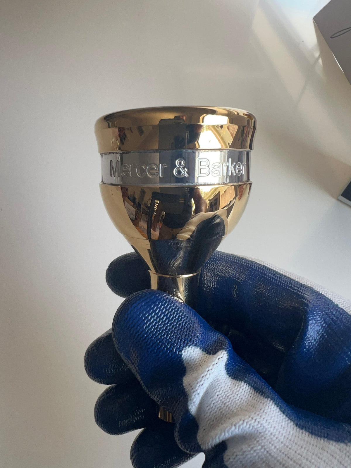 Mercer and Barker Silver and Gold MBUZ 6 Goliath Tuba Mouthpiece
